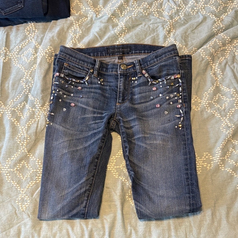Juicy Couture rhinestone skinny jeans